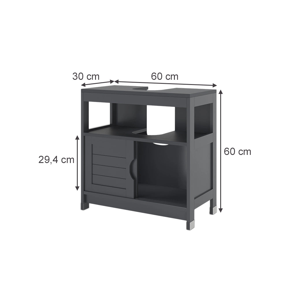 Vicco Mobile sottolavabo per bagno Grigio 60 x 60 cm