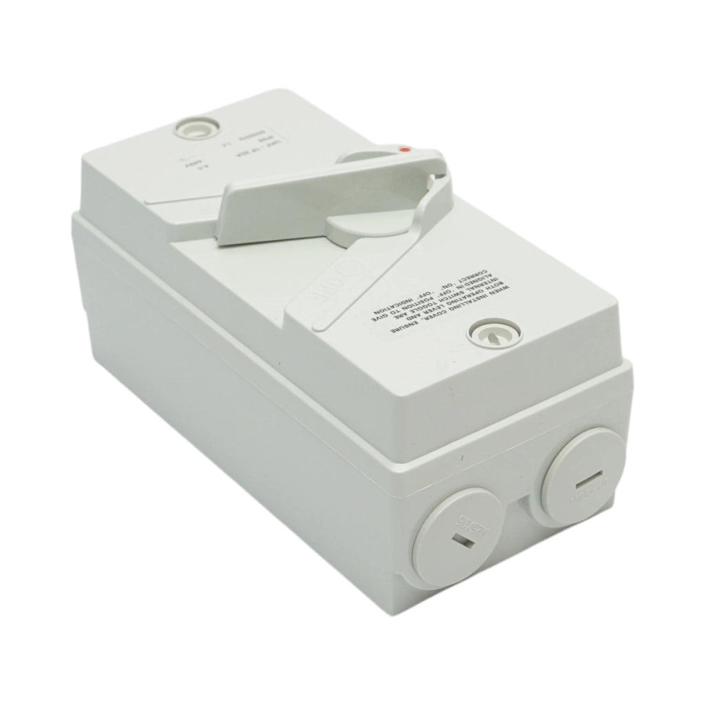 Interruttore sezionatore ON/OFF 1P, 440 V CA, 20 A con protezione IP66