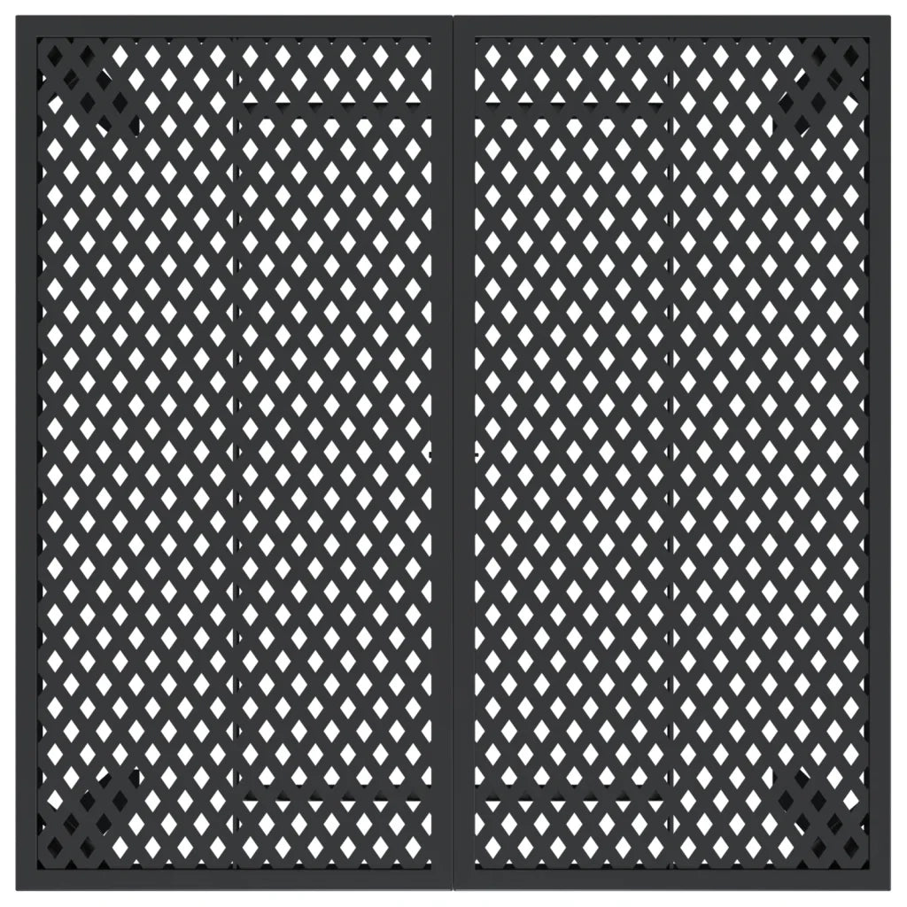 Tavolo da Giardino Antracite 100x100x72 cm Acciaio 362744