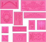 12 pezzi di silicone per modelli di fiori barocchi e clematide, ideali per la decorazione con fondant e progetti creativi