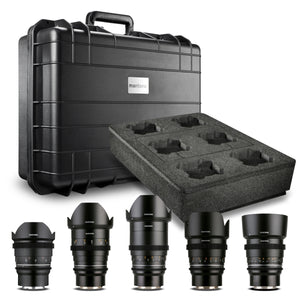 MF 14mm/24mm/35mm/50mm/85mm MK2 Custodia per obiettivi video VDSLR per Sony E