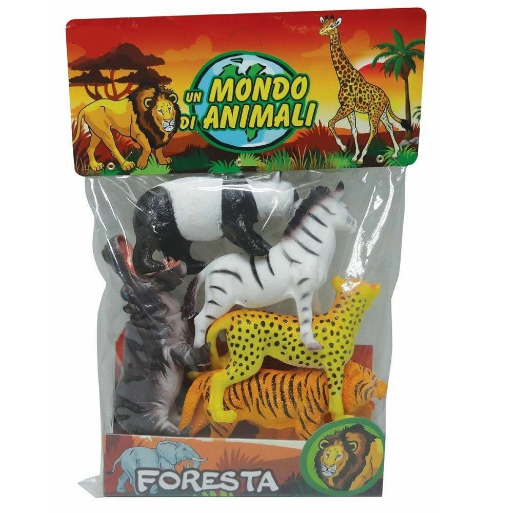 Trade Shop - Confezione Un Mondo Di Animali Foresta Giocattolo Gioco Per Bambini Bimbi -