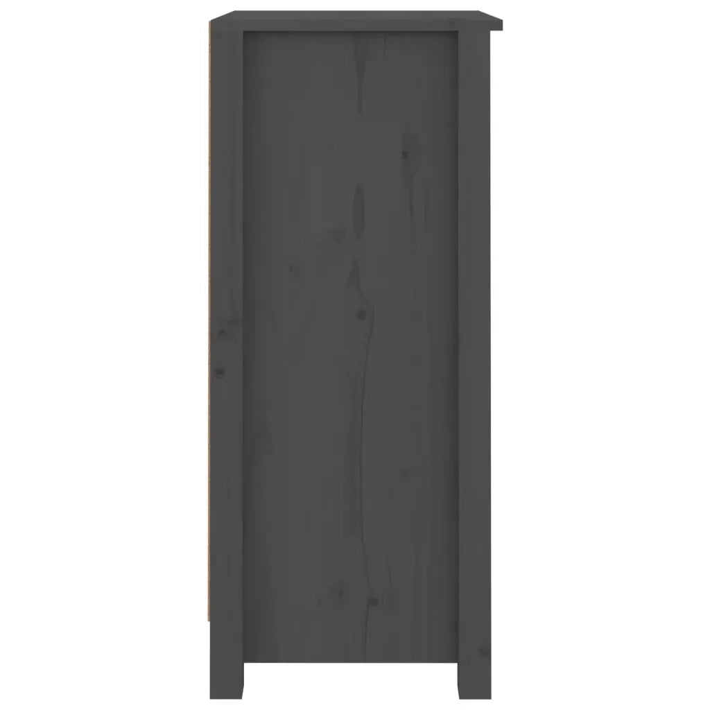 Credenze 2 pz | Madia | Buffet da pranzo | Armadio da pranzo Grigie 40x35x80 cm in Legno Massello di Pino