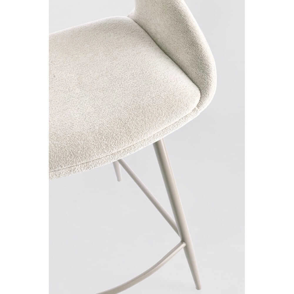 Set di 2 Sgabelli da Cucina Imbottiti con Gambe in Acciaio - LODIA