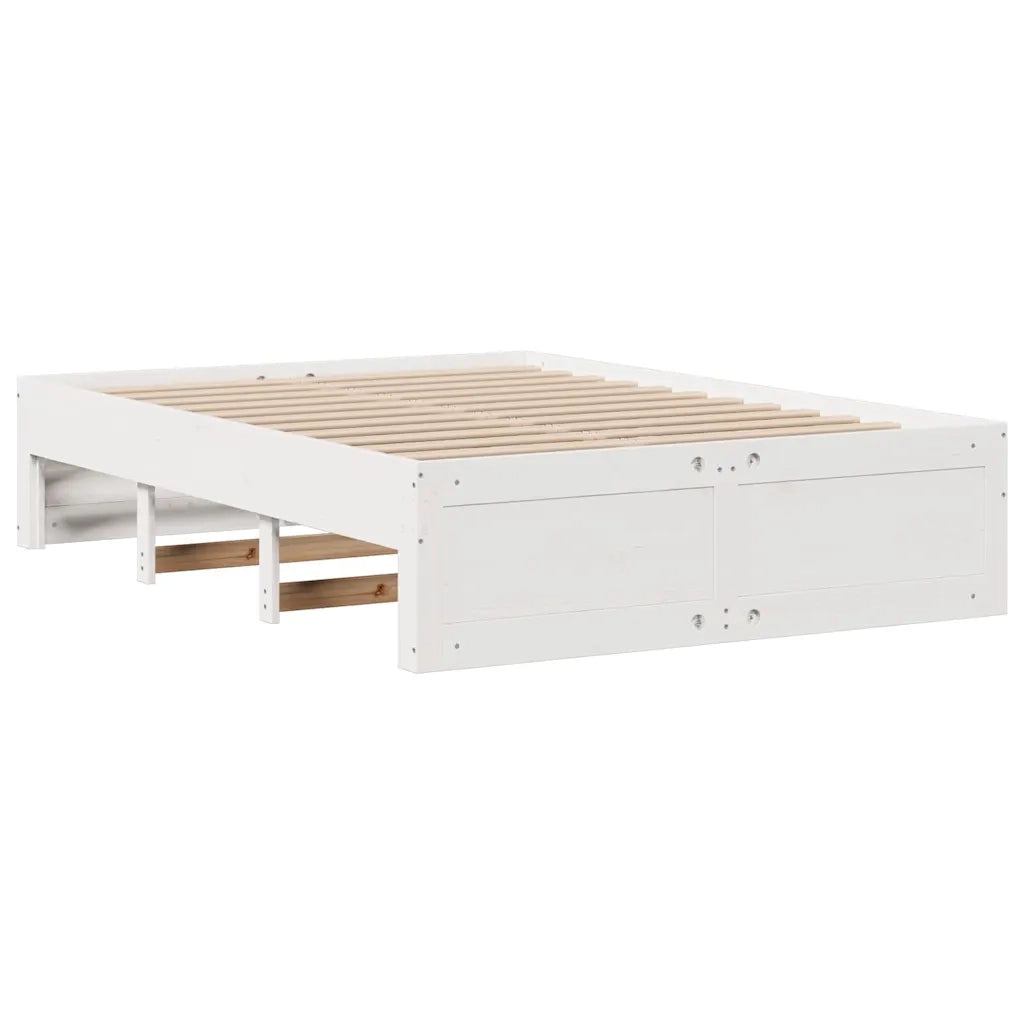 vidaXL Giroletto senza Materasso con Cassetti Bianco 140x190 cm Pino