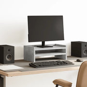 Supporto Monitor Grigio Cemento 42x24x16 cm Legno Multistrato 854718