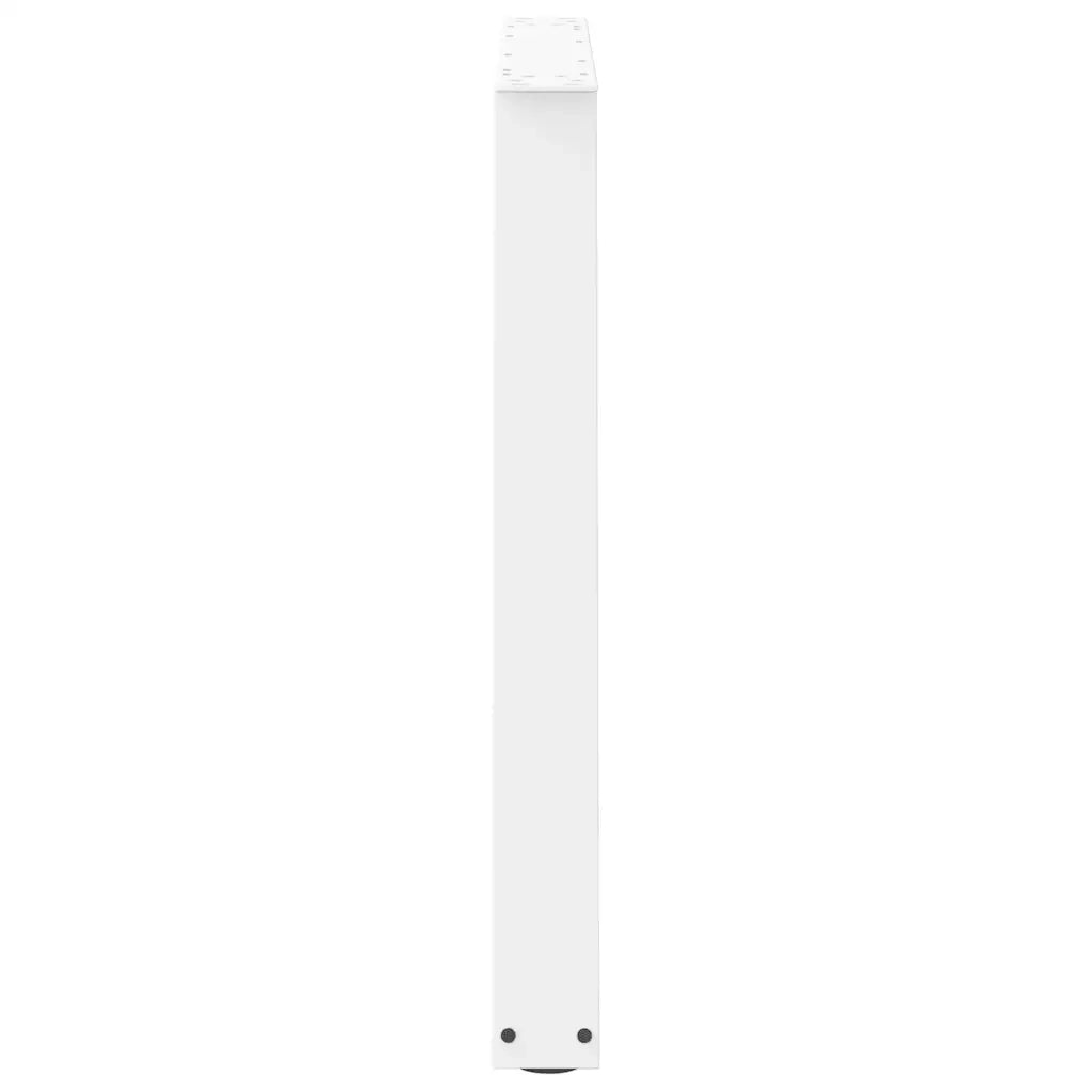 Gambe per tavolo da pranzo a forma di V 3 pz bianche 90x(72-73,3) cm in acciaio 4012593