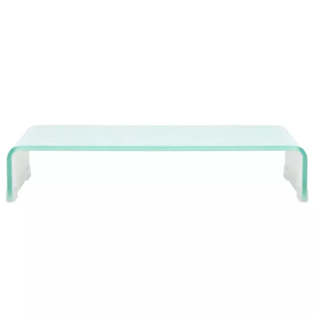 Pratico mobile porta TV/buffet di design per monitor da 60 cm vetro bianco 2502253