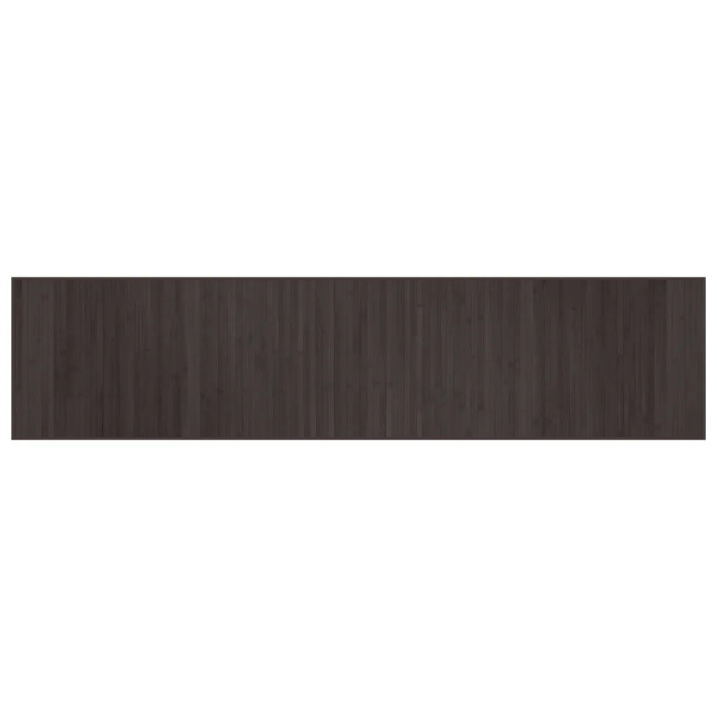 Tappeto Rettangolare Marrone Scuro 70x300 cm in Bambù 376881