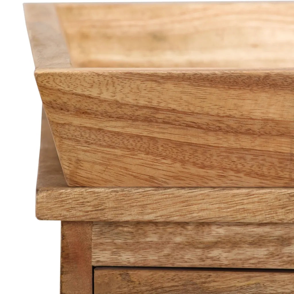 Tavolino da Salotto in Legno Massello di Mango 65x40x76 cm 244952