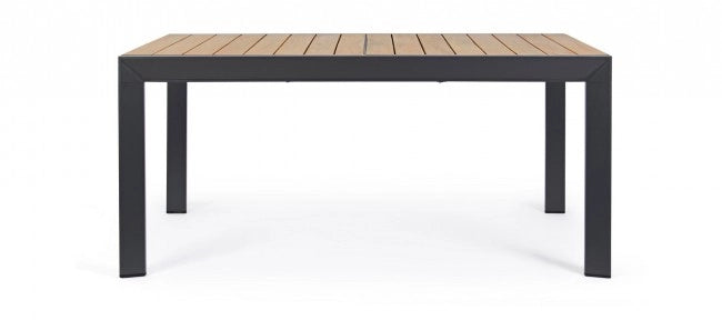 Tavolo da Giardino Allungabile in Alluminio Effetto Legno - SEAFARER