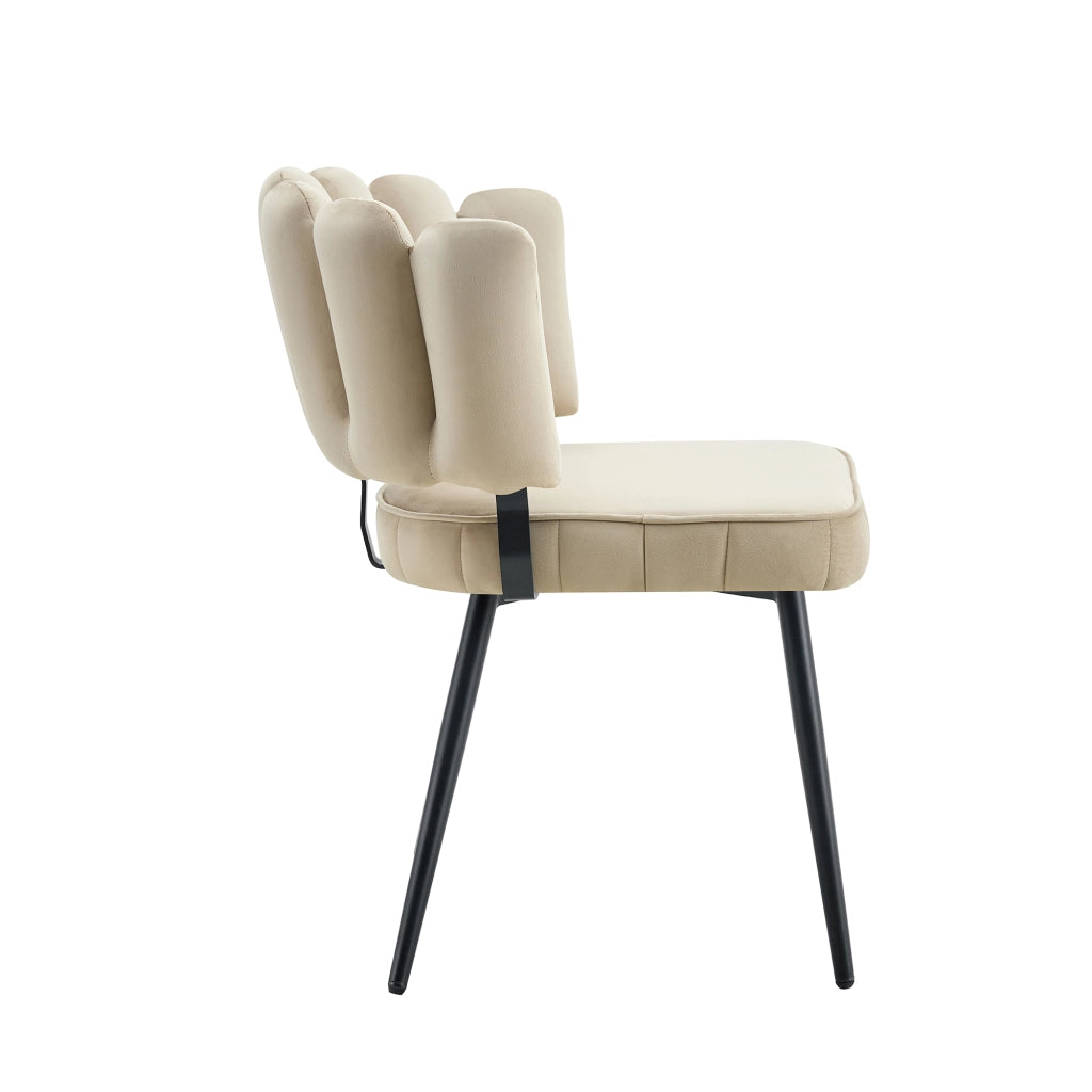 Set Tavolo Rotondo e Sedie da Pranzo ¨C MINIMAL ¨C Piano MDF, Velluto, Metallo Nero, 60 cm