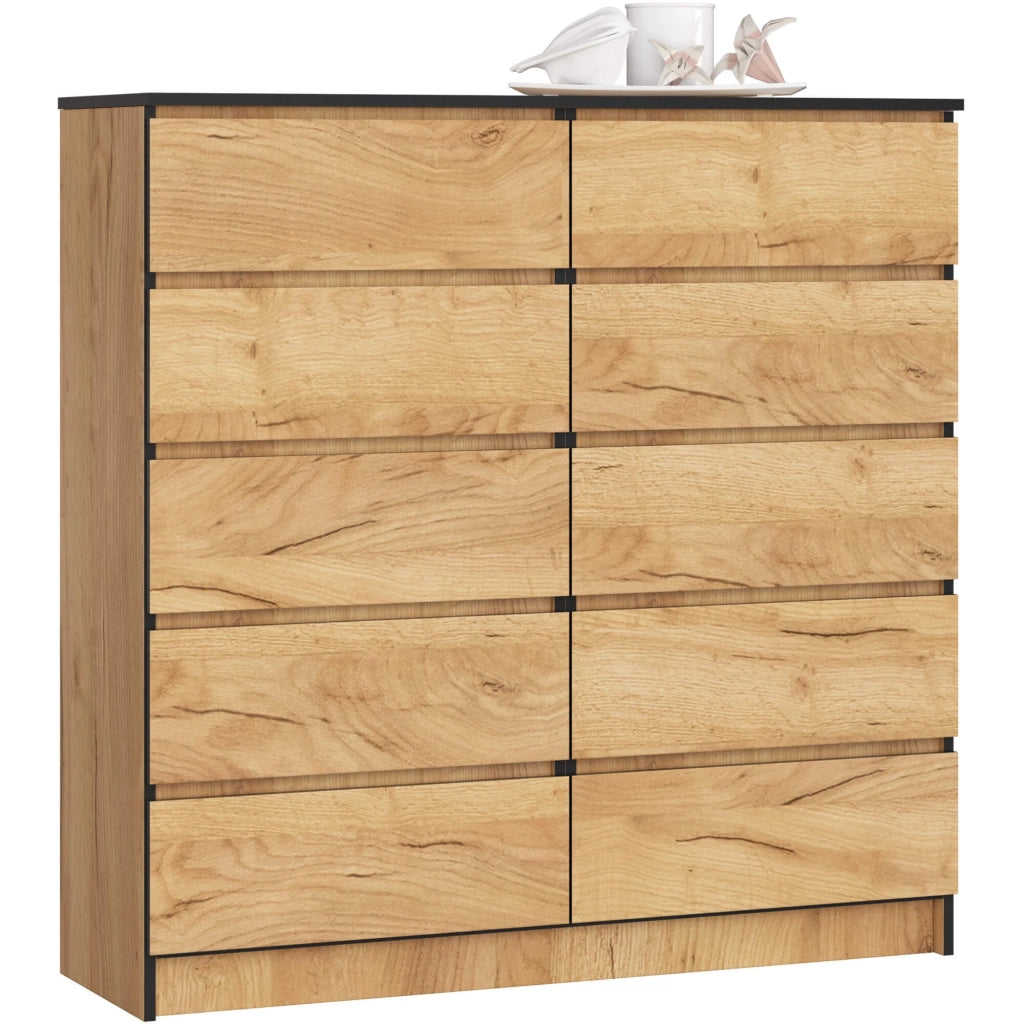 Cassettiera AKORD K120 Quercia Craft 120 cm 10 cassetti 120x40x121 cm