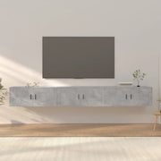 Mobili Porta TV a Parete 3 pz Grigio Cemento 100x34,5x40 cm 3188378