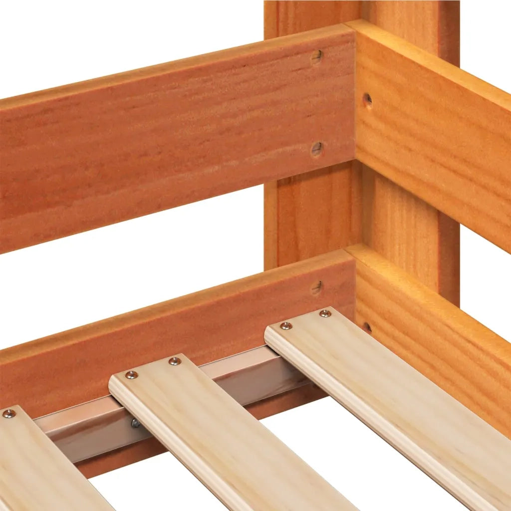Giroletto senza materasso marrone cera 80x160 cm legno di pino
