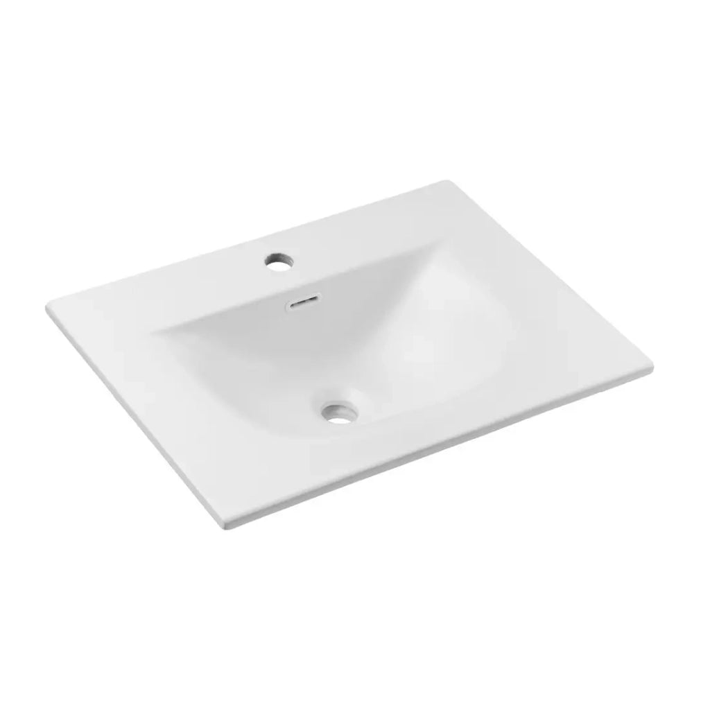 Lavabo da incasso VELOA 60 cm in ceramica bianca opaca