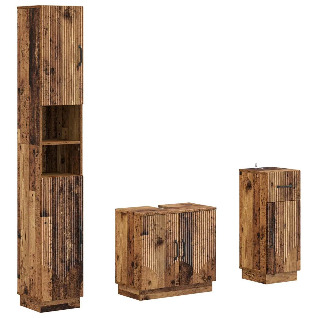 Set di armadietti da bagno in 3 pezzi HOORN 3417880