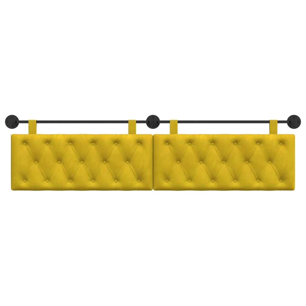Testiera sospesa Con luce LED Giallo Velluto
