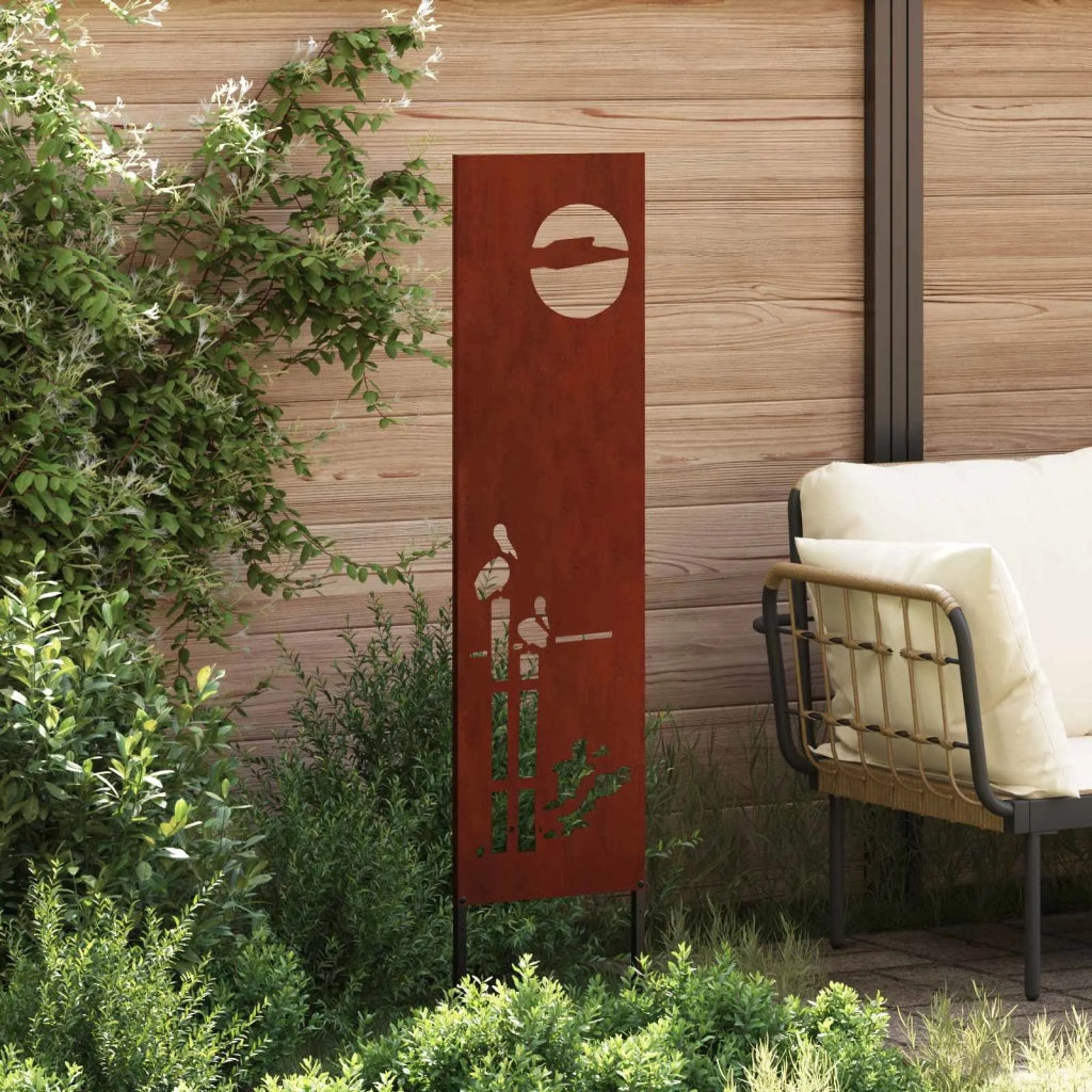 Schermo per privacy in giardino Traforo Ruggine 32 x 140 cm 876251