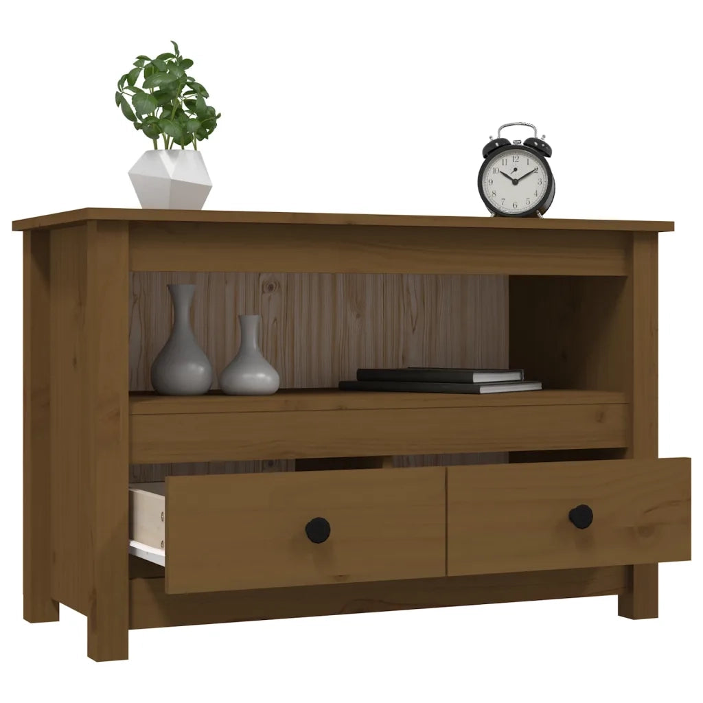 Mobile Porta TV ambra 79x35x52 cm in Legno Massello di Pino 821500