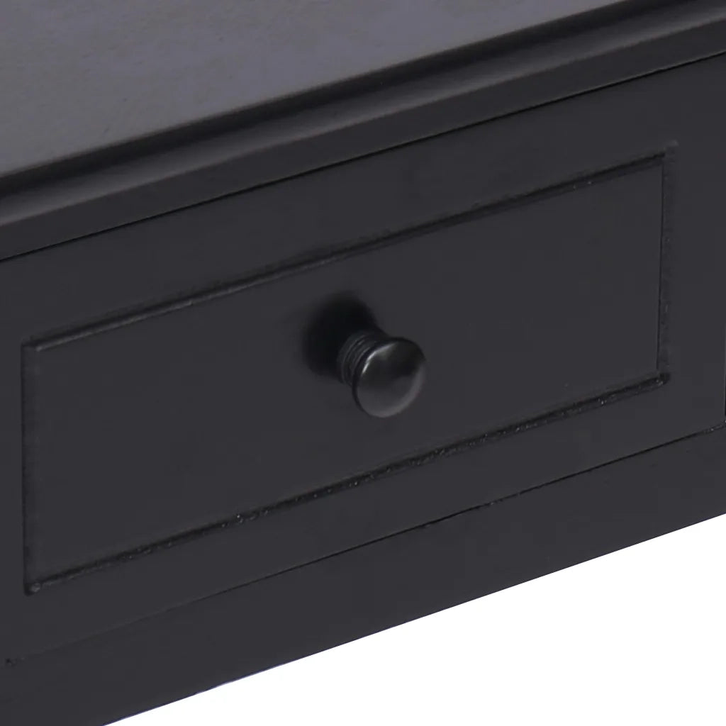Scrivania | Tavolo da Ufficio Nera 110x45x76 cm in Legno