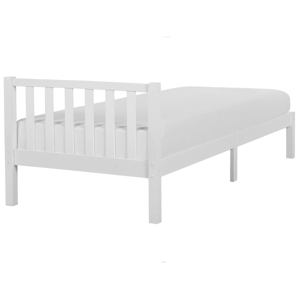Letto singolo in legno di pino bianco 90 x 200 cm rete a doghe