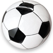 Spazzola per pallone in ceramica 12 cm a righe nere e bianche - riutilizzabile con tappo in gomma - per appassionati di calcio e topolini