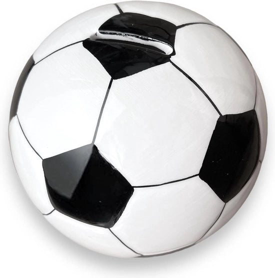 Spazzola per pallone in ceramica 12 cm a righe nere e bianche - riutilizzabile con tappo in gomma - per appassionati di calcio e topolini
