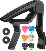 Set di plettro per chitarra, ukulele, mandolino e banjo da 6 plettro - nero