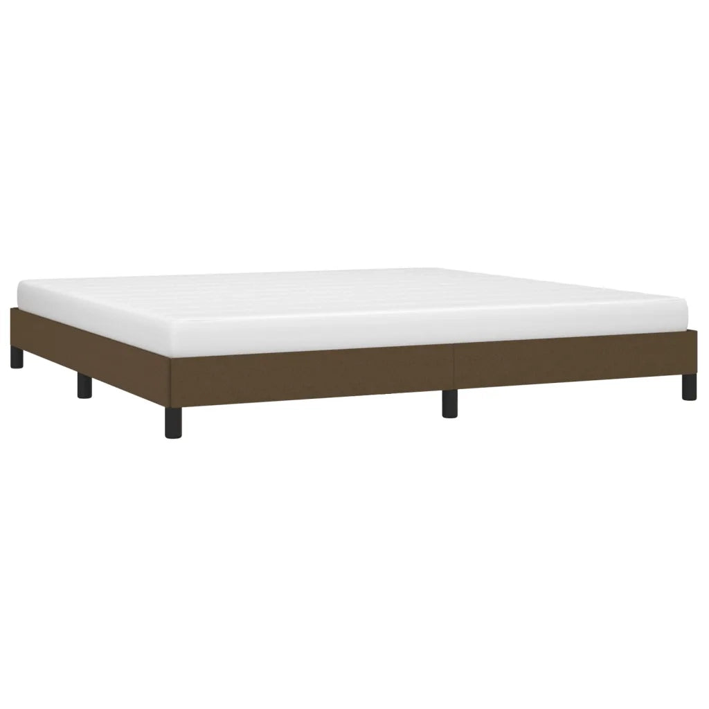 Giroletto senza Materasso Marrone Scuro 200x200 cm in Tessuto 346747