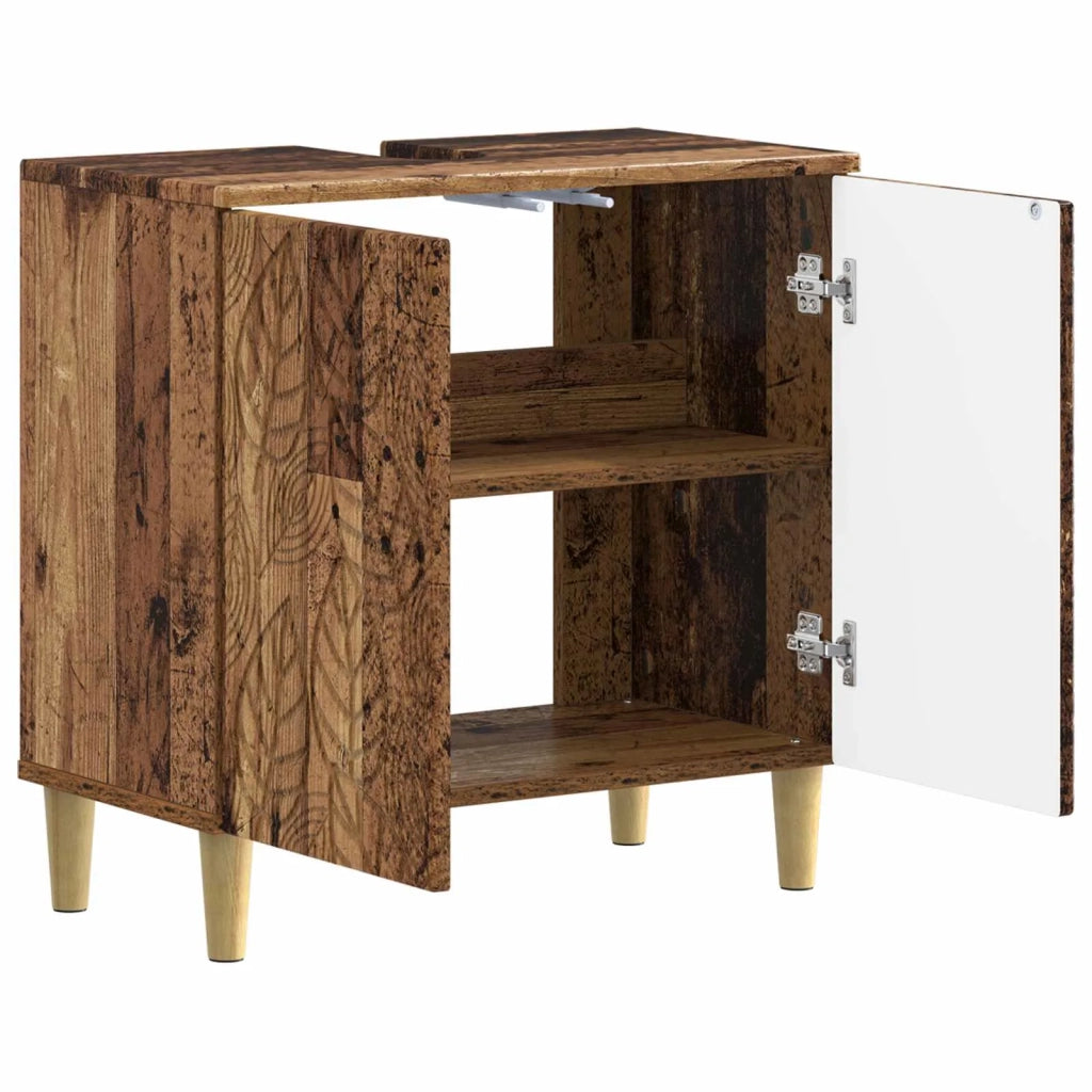 Armadio per Lavabo da Bagno DELFT Legno antico 897013