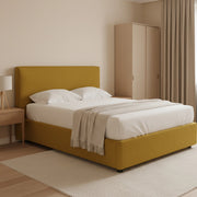 Gosport, Letto Piazza e Mezza Sfoderabile Made in Italy, Giallo Ocra