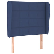Testiera | Testata ad Orecchio Blu 103x23x118/128 cm in Tessuto