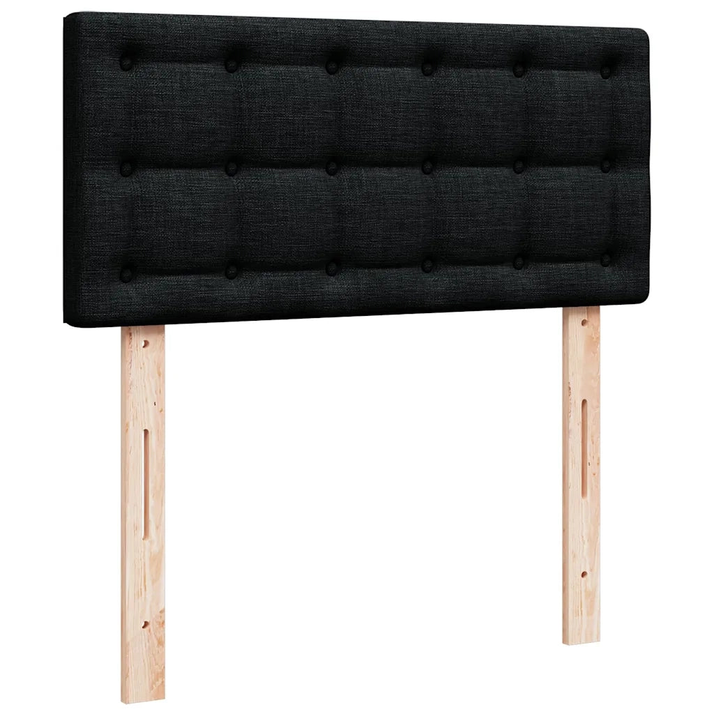 Giroletto a Molle con Materasso Nero 90x190 cm in Tessuto 3285759