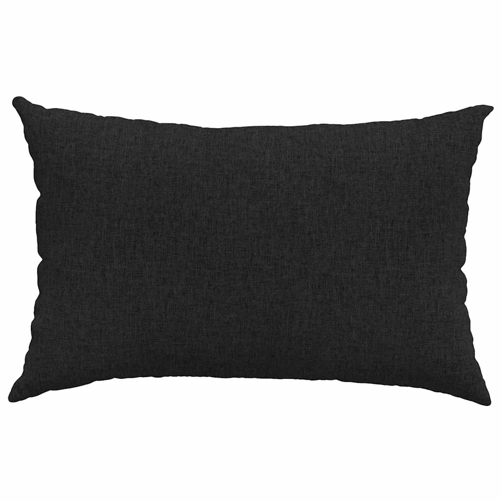 Cuscini da Divano 2 pz | Cuscini per sedie Nero 60 x 40 cm Tessuto