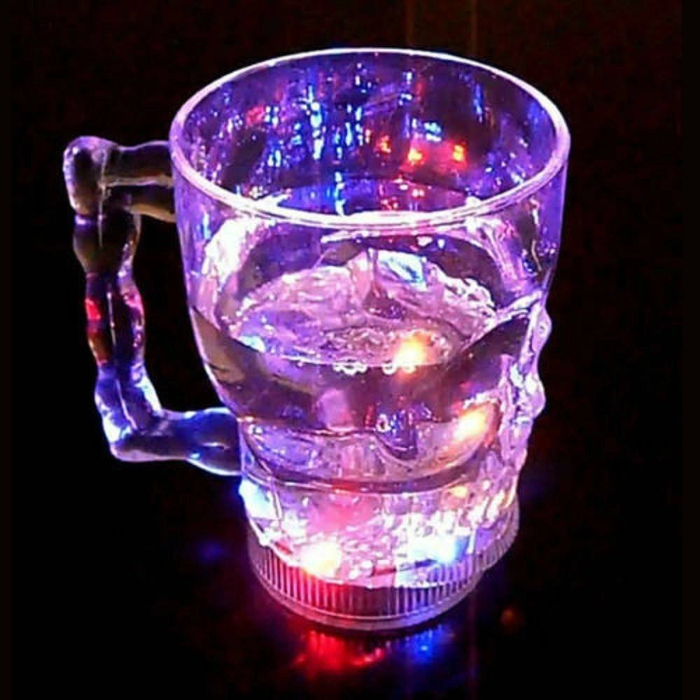 Trade Shop - Tazza Cambia Colore Versando Liquido Luce A Led Induzione Per Party Drink 400ml -