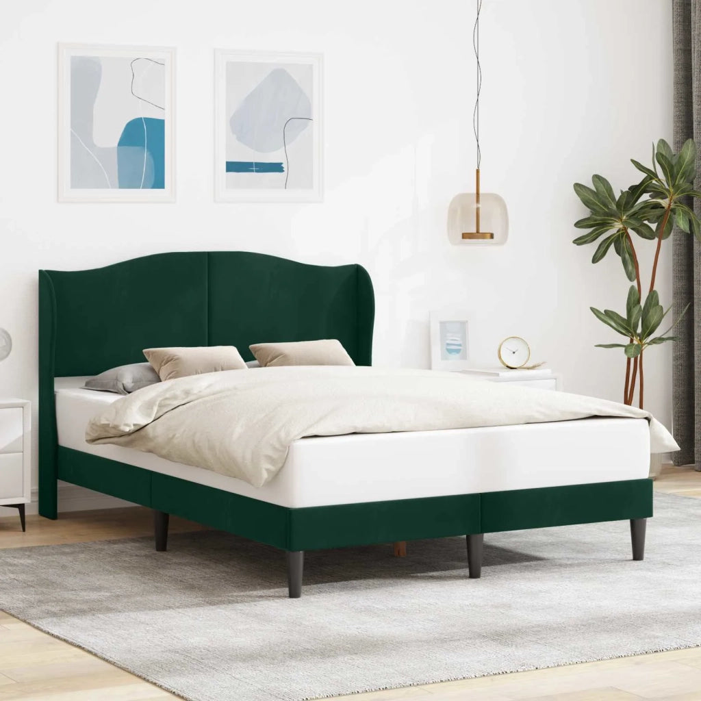Struttura del letto Verde Scuro 140 x 190 cm Velluto 42027919