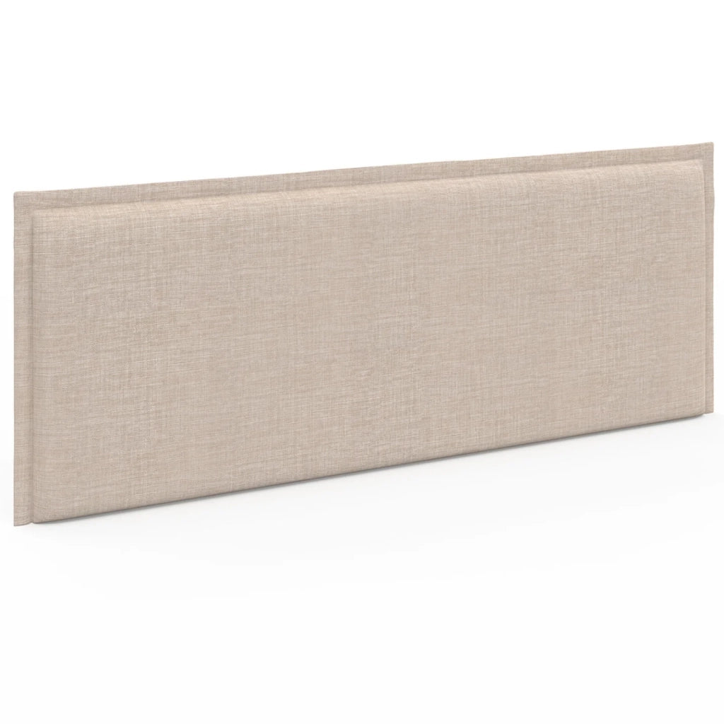 IDMarket - Testiera sospesa ALHYA 160 cm in tessuto di lino beige