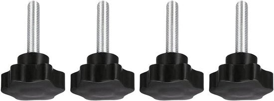 Viti a pruno per tornio - Macchina attrezzi meccanici - Maniglia a forma di pruno in acciaio - M8 x 30mm - 4 pezzi