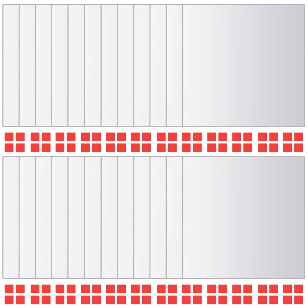 Piastrelle a Specchio 48 pz Quadrate in Vetro 3051490