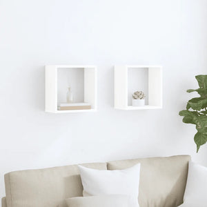 Mensole Parete a Cubo 2 pz Bianche 30x15x30cm cod mxl 61004