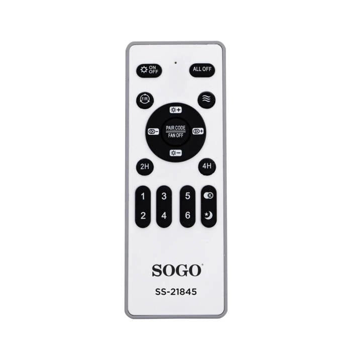 Ventilatore da soffitto 105 cm con pale retrattili, motore DC 30W, luce LED 40W, 6 velocità, timer e telecomando - SOGO