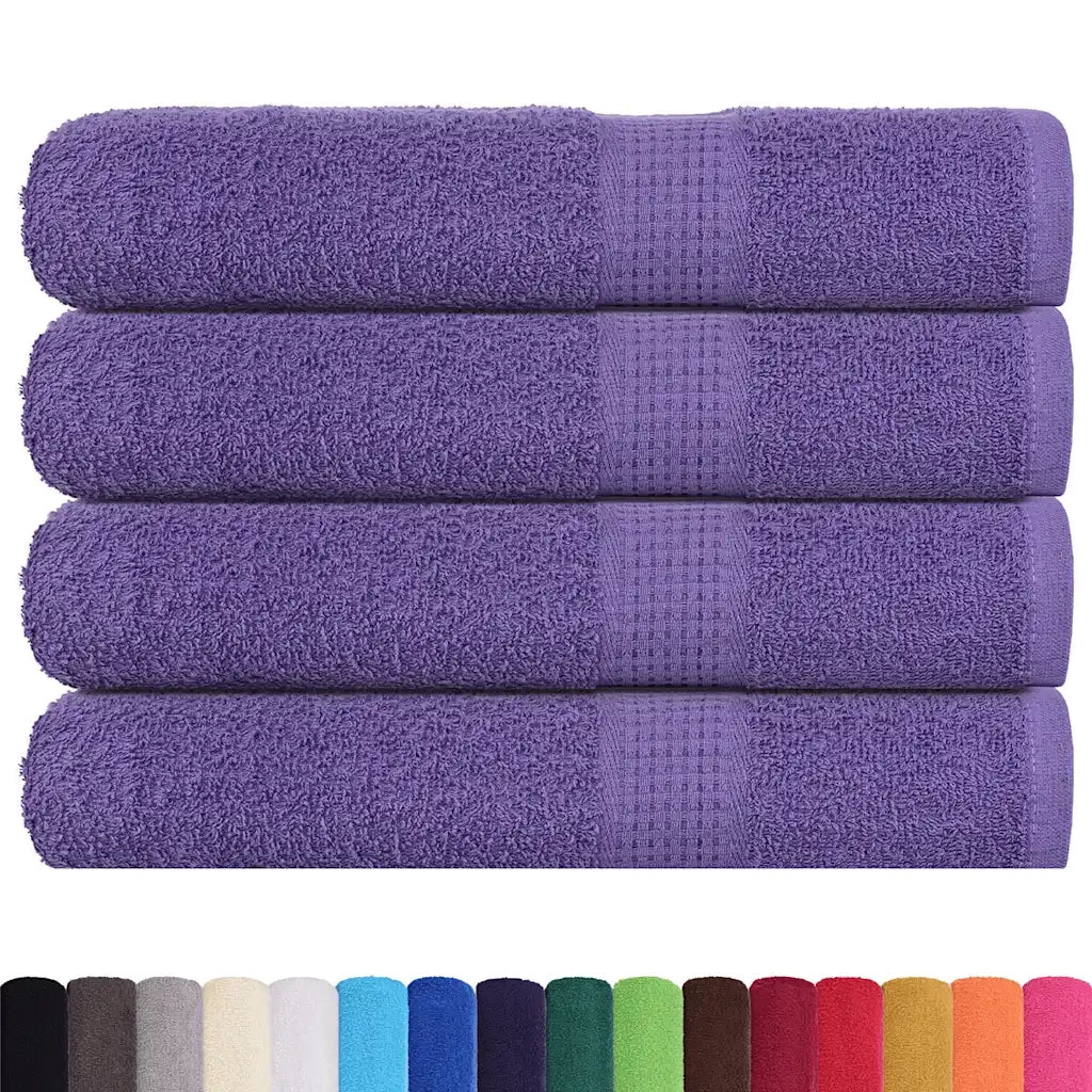 Asciugamani FROGN 4 pz Viola 100x200 cm 360 g/m² 136891