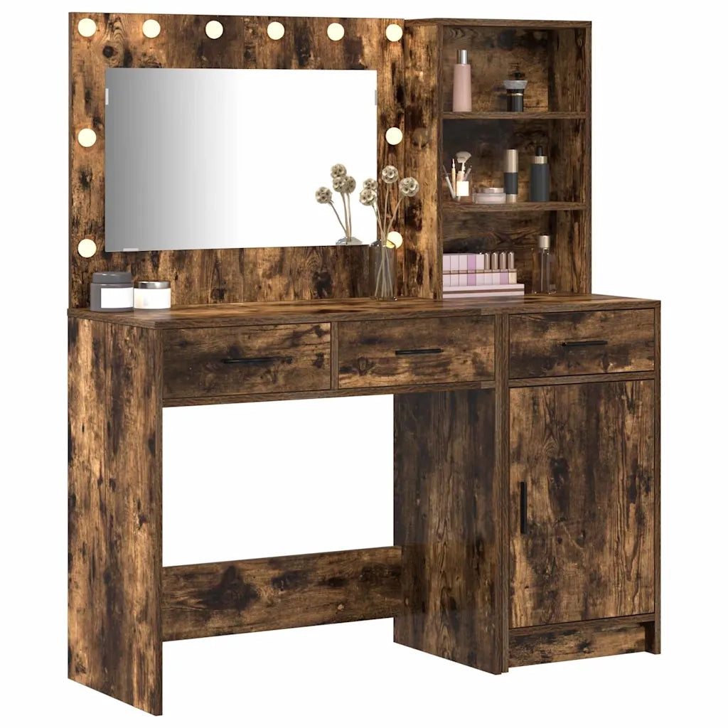 Tavolo da Trucco con cassetto 2 pcs Marrone Legno multistrato 3334267