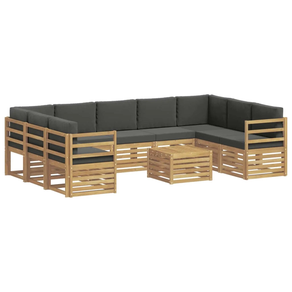 Set di divani da esterno 8 pcs Bianco e Antracite