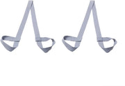 Due cinture per yoga mat adattabili; adatti per yoga, pilates, allenamenti, aerobica, fitness, sport e attività all'aperto.Colorazione chiaro grigio.