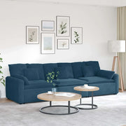 Divano Modulare con Cuscini Blu