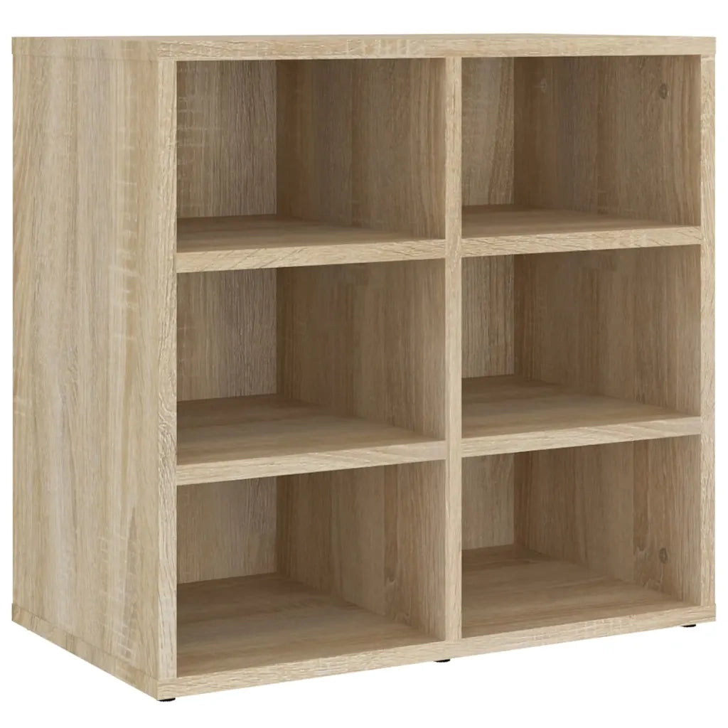 Elegante scarpiera 52,5 x 30 x 50 cm con 6 pratici scomparti a parete in legno composito rovere Sonoma 02_0047940