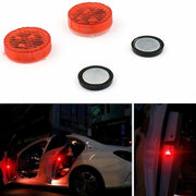 Trade Shop - Segnalatore Portiera Auto Led Rosso Emergenza Base Magnetica Lampeggiante Sicurezza -