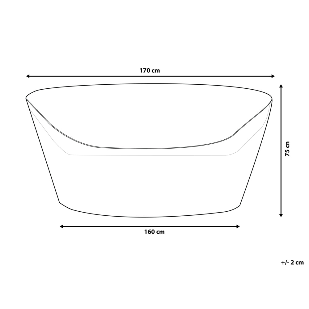 Copertura per mobili da giardino Tessuto rivestito in PVC grigio 170 x 230 x 75 cm